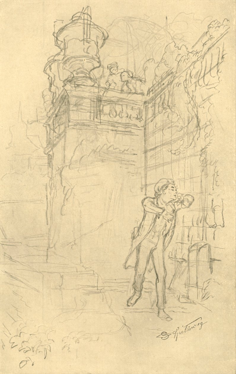 Malvolios Enkel, mediados-finales del siglo XIX, c. 1924 de Carl Spitzweg