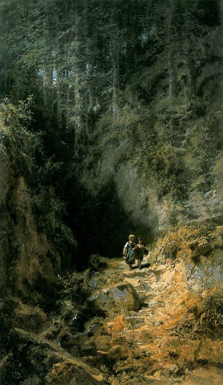 Escolares en el bosque de Carl Spitzweg
