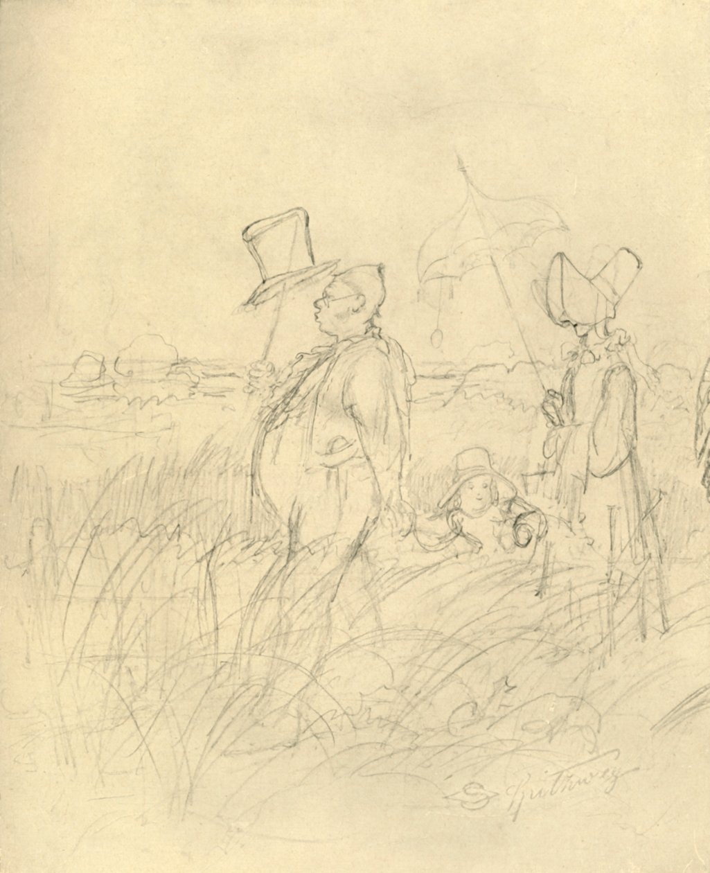 Paseo dominical, mediados-finales del siglo XIX de Carl Spitzweg