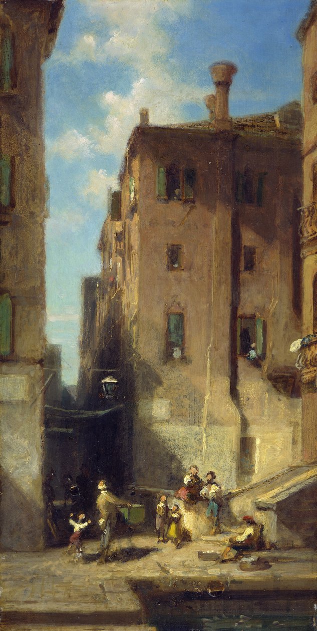 Calle en Venecia de Carl Spitzweg