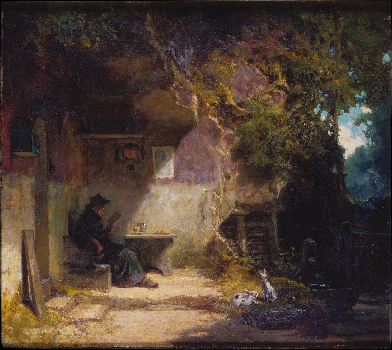 El ermitaño frente a su refugio de Carl Spitzweg
