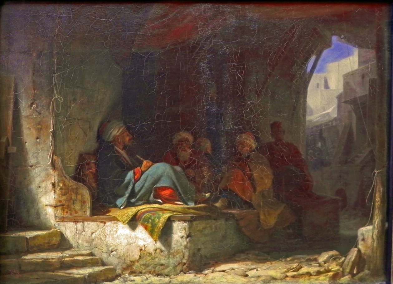 Turcos en una cafetería de Carl Spitzweg