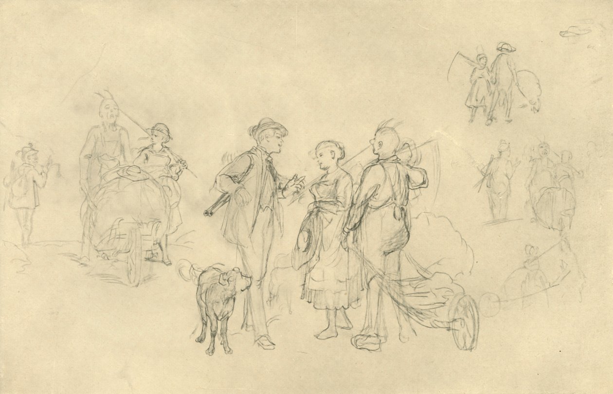 Cita acordada, mediados-finales del siglo XIX, c1924 de Carl Spitzweg