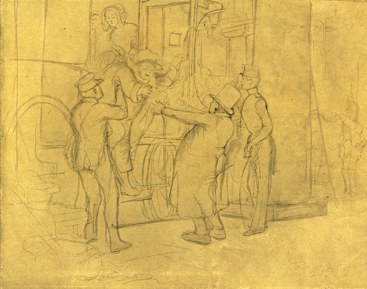 Willkommen, mediados-finales del siglo XIX, c1924 de Carl Spitzweg