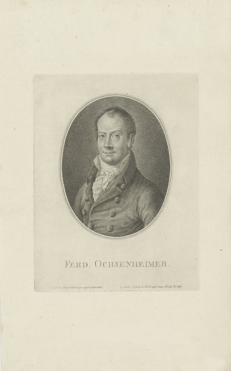 Retrato de Ferdinand Ochsenheimer de Carl Traugott Riedel
