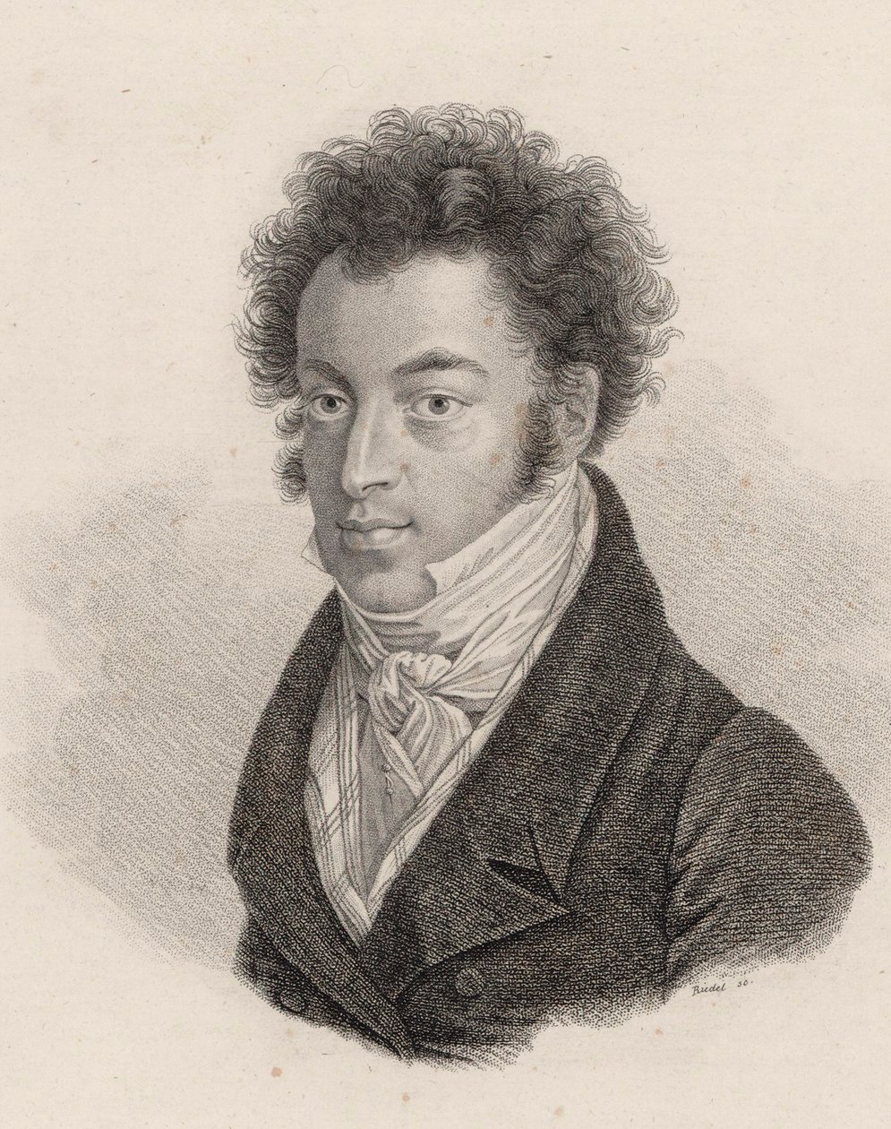 Retrato del pianista y compositor Ignaz Moscheles 1794-1870 de Carl Traugott Riedel