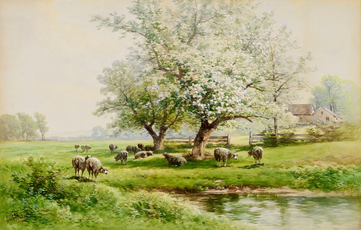 Paisaje pastoral de Carl Weber
