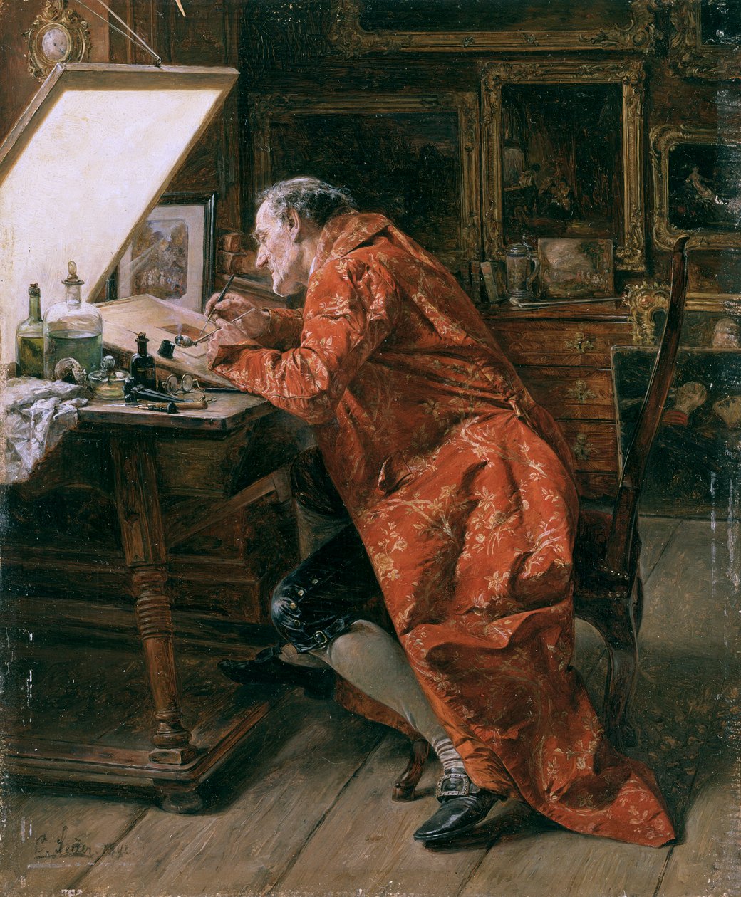 El grabador, 1892 de Carl Wilhelm Anton Seiler