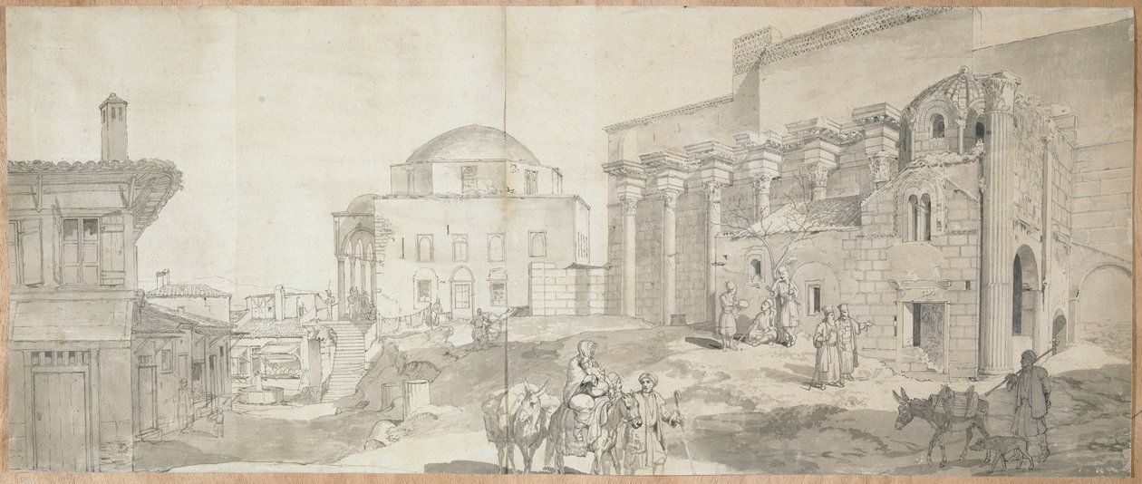 Biblioteca de Adriano y la Gran Mezquita de Atenas de Carl Wilhelm Freiherr von Heideck
