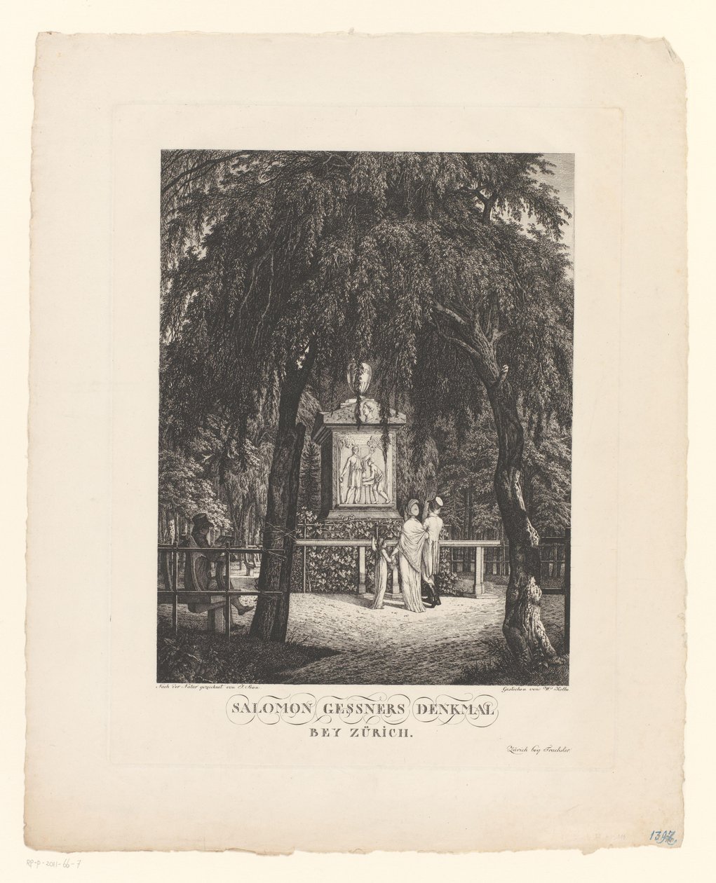 Monumento a Salomon Gessner cerca de Zúrich
Salomon Gessners Denkmal bey Zürich (título en el objeto) de Carl Wilhelm Kolbe (I)