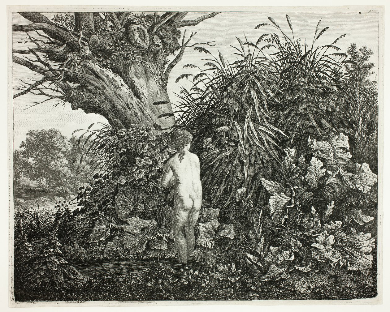 Ninfa en un bosque pantanoso de Carl Wilhelm Kolbe, the elder