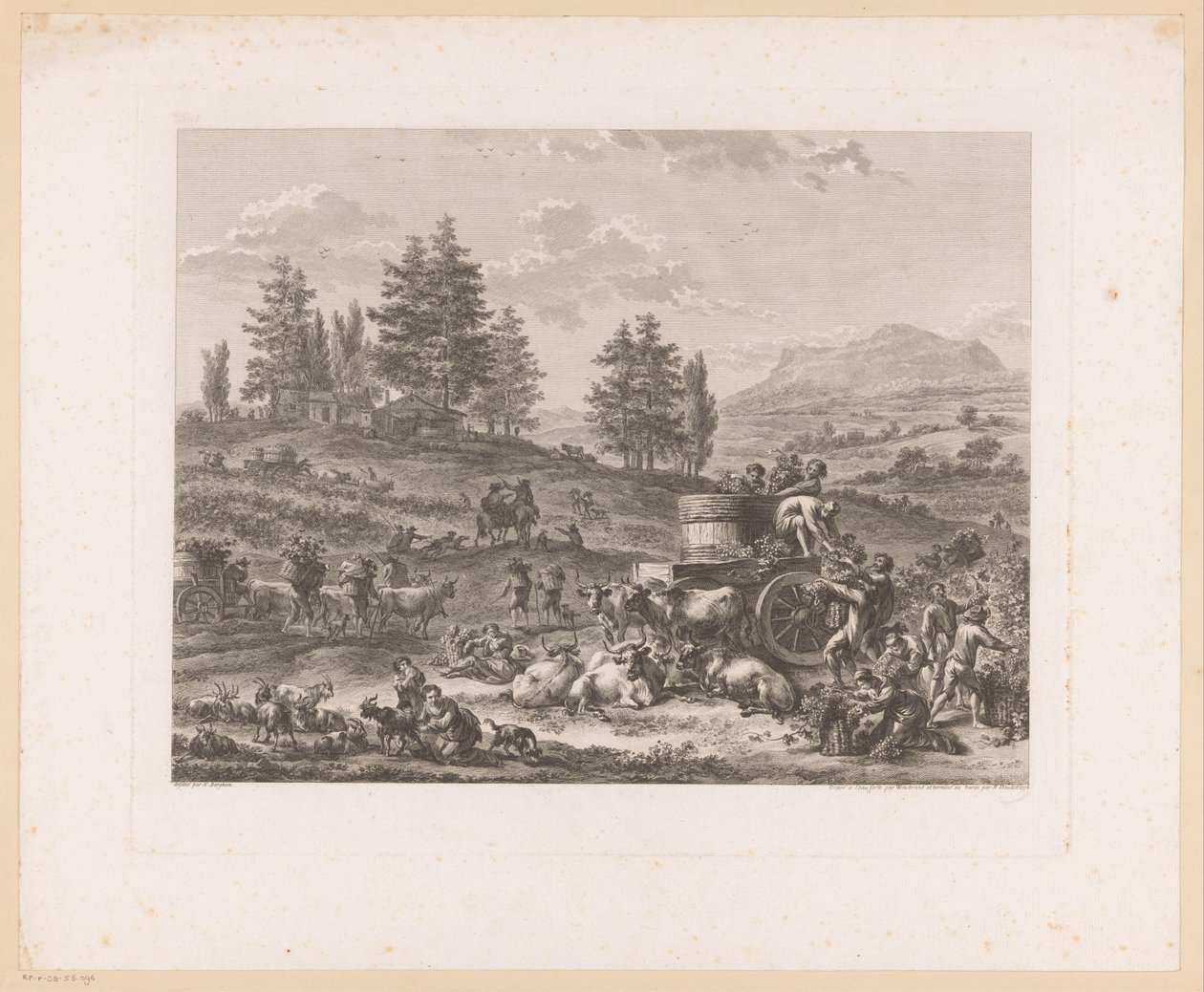 Vintage en un paisaje la pleine vendange de Carl Wilhelm Weisbrod