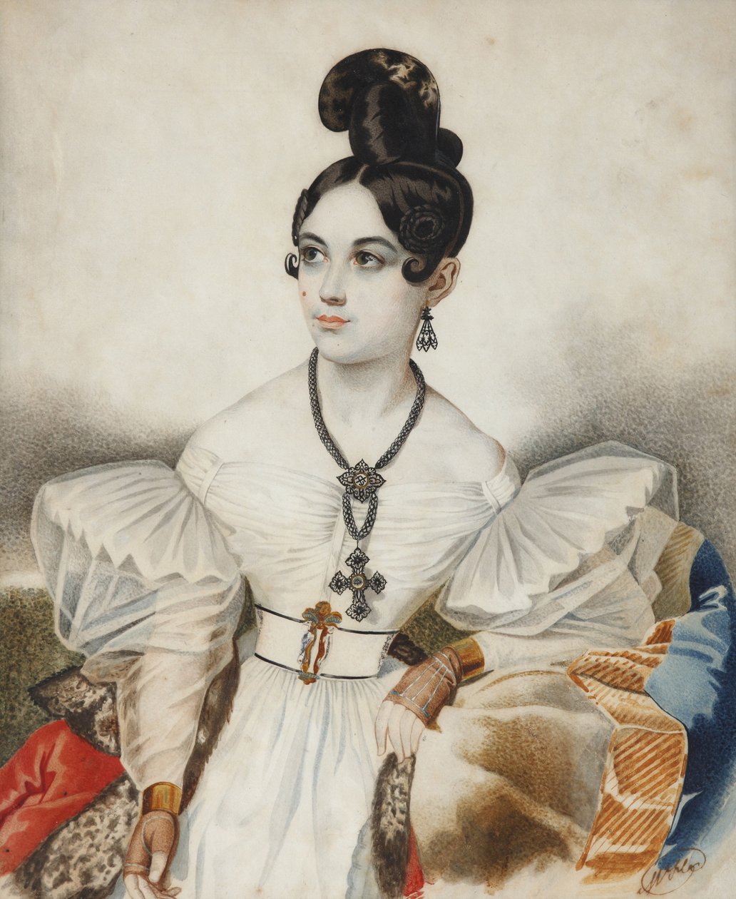 Apollonia Apollinaria Mikhailovna Vielgorskaya 1818-1887, 1830s de Carl von Hampeln