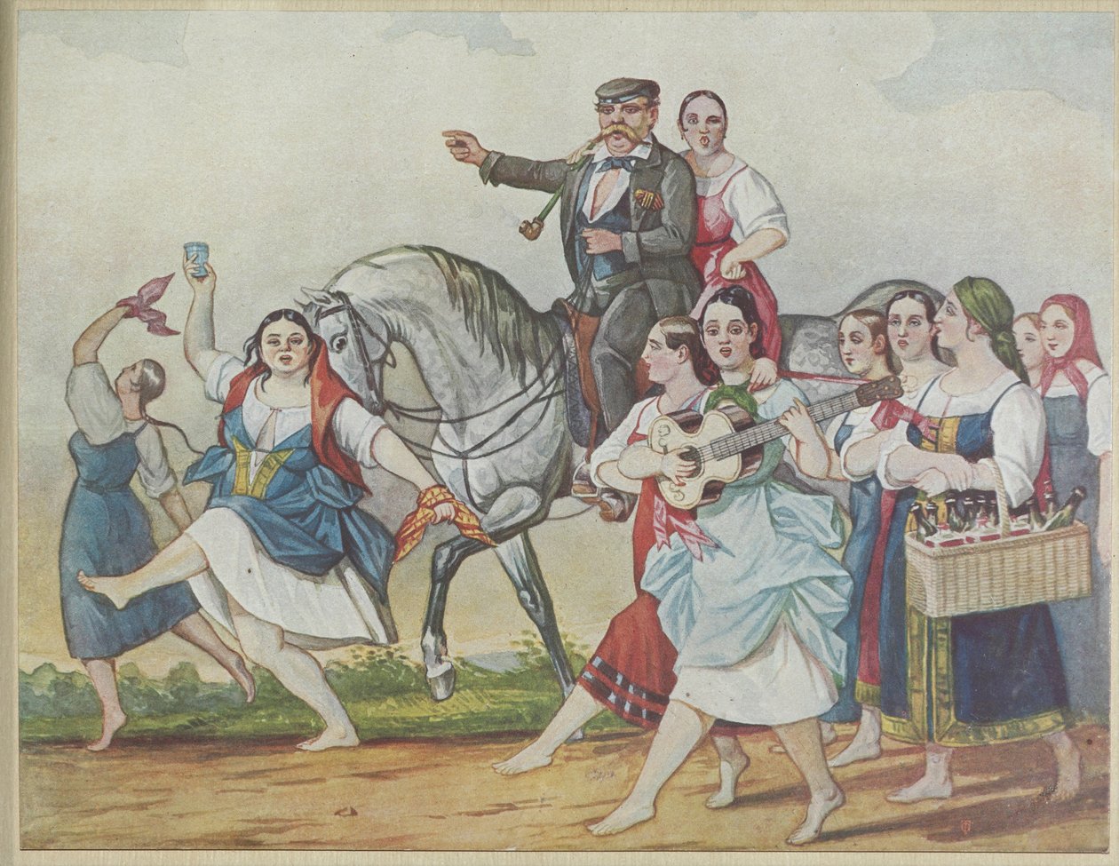Terrateniente y su harén, 1830-1840s de Carl von Hampeln