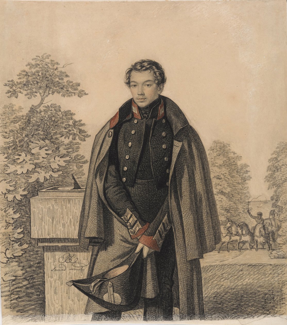 Retrato de A.W. Raevsky, principios de la década de 1820 de Carl von Hampeln