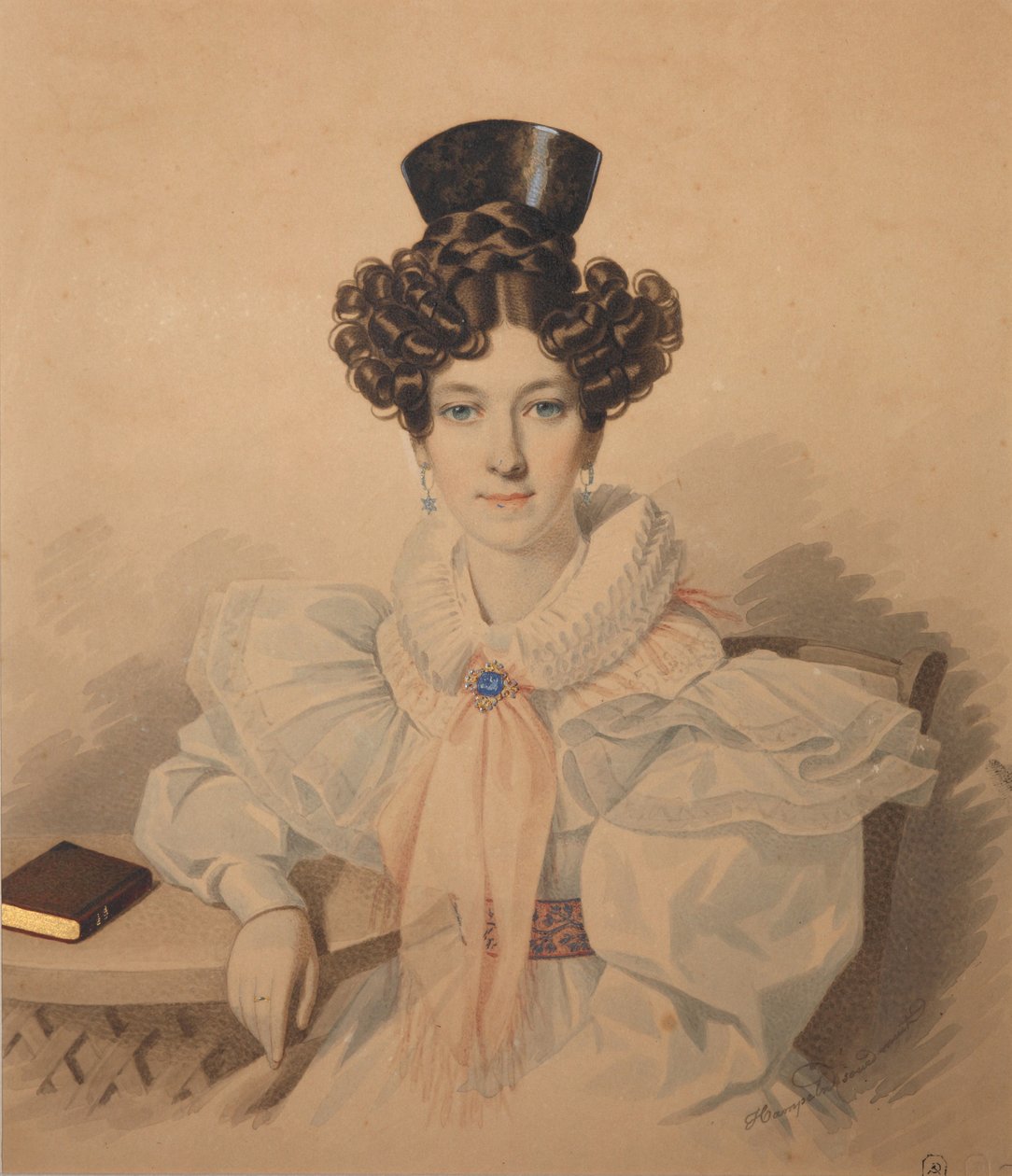 Retrato de Anna Platonovna Plautina, 1830s de Carl von Hampeln