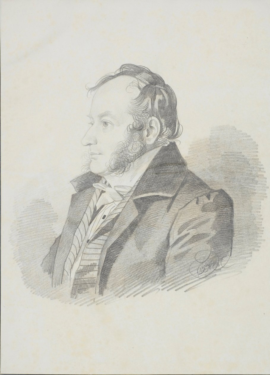 Retrato de E.E. Jungcurt, 1830s de Carl von Hampeln