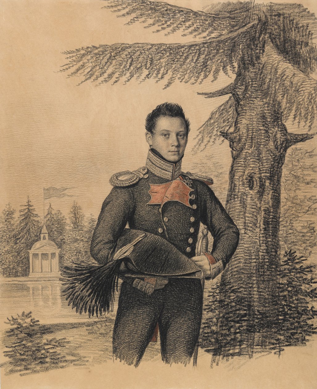 Retrato de Fyodor Ivanovich Dolgopolov 1792-1856, 1820s de Carl von Hampeln