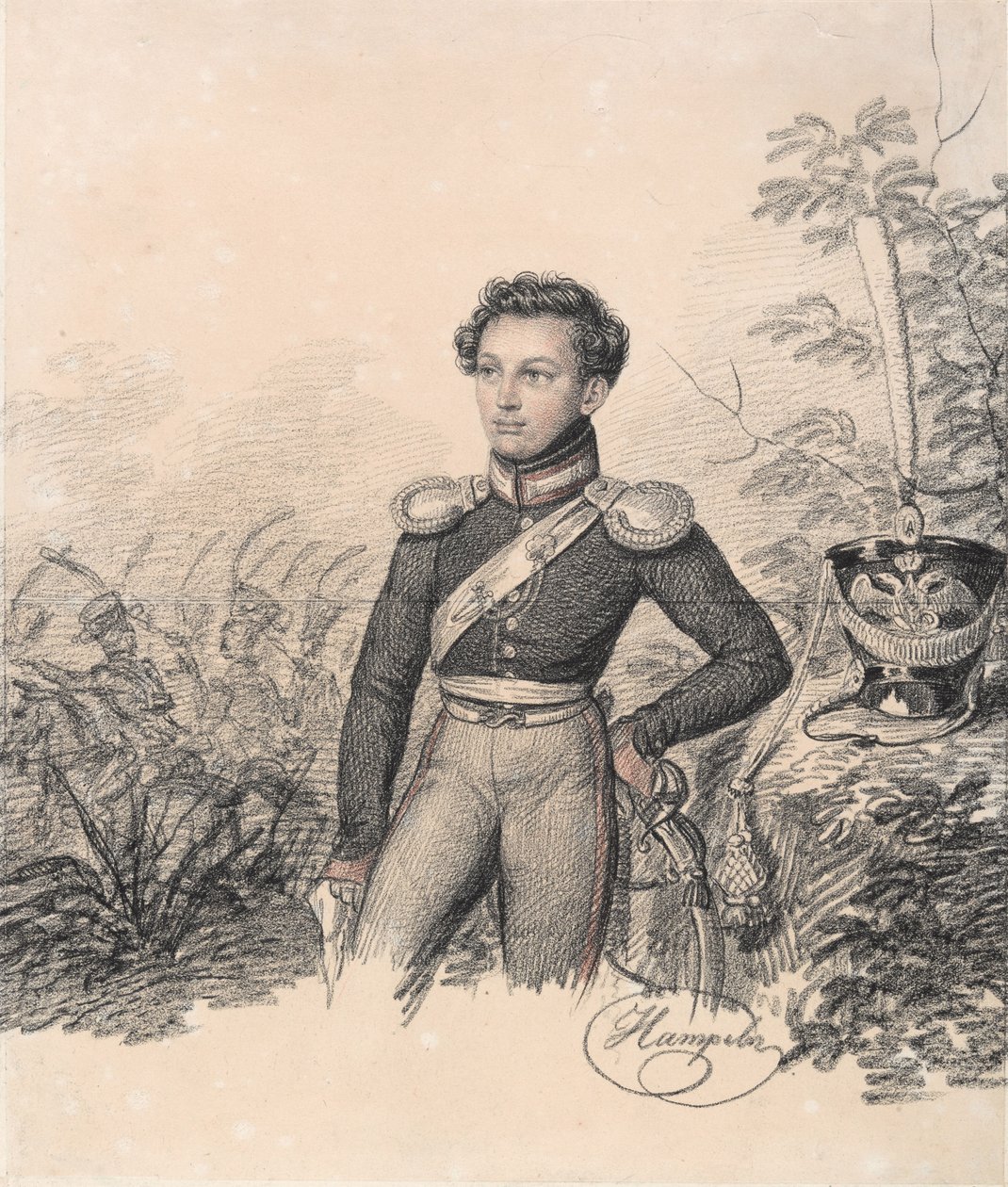 Retrato de Pavel Kotlubitsky, finales de 1810s de Carl von Hampeln
