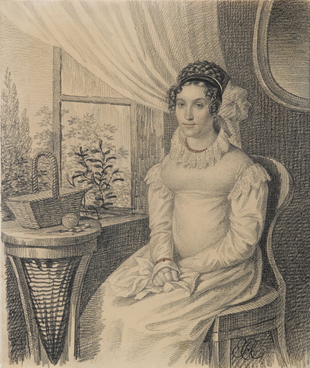 Retrato de Varvara Alexandrovna Korsakova, principios de 1820 de Carl von Hampeln