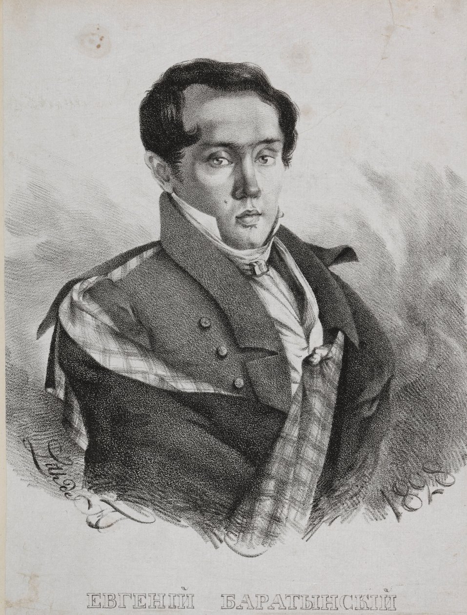 Retrato del poeta Yevgeny Abramovich Baratynsky de Carl von Hampeln