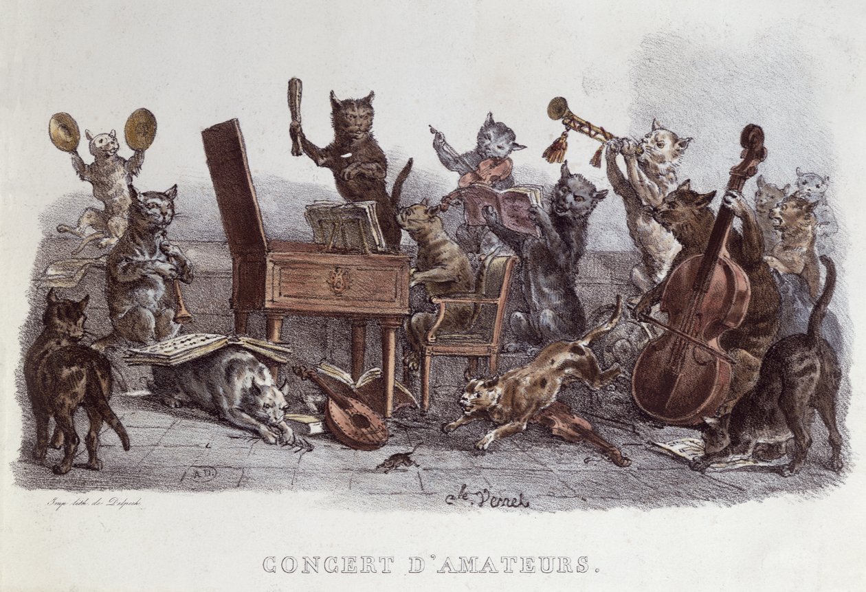 Un concierto amateur, grabado por François Seraphin Delpech de Carle Vernet