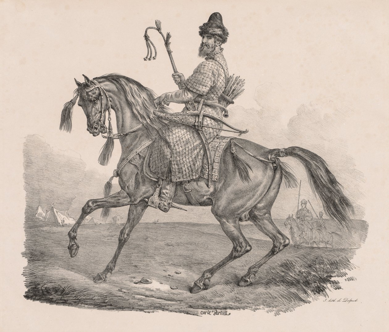 Jinete cosaco, c. 1820 de Carle Vernet