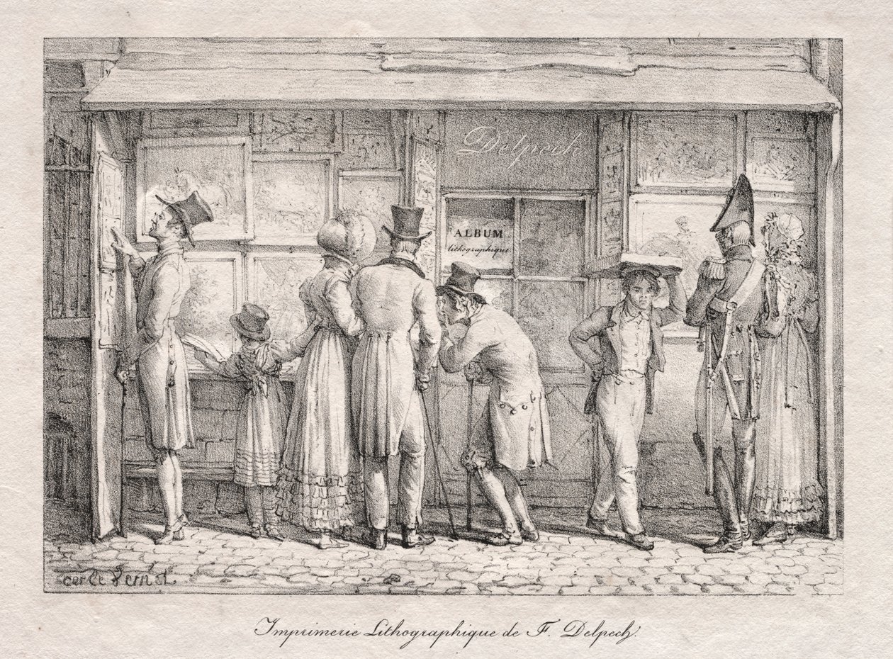 Tienda de impresión litográfica Delpech de Carle Vernet