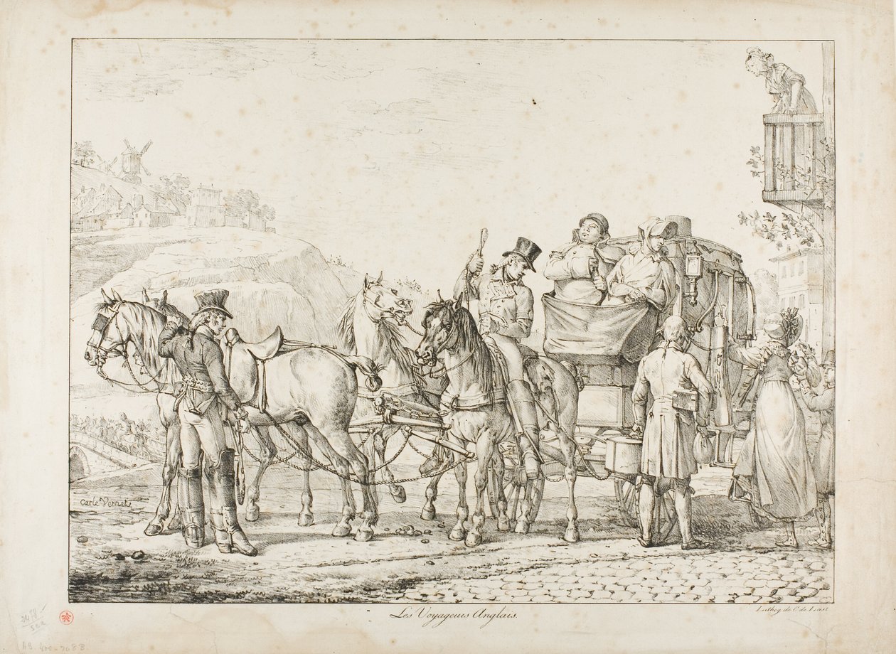 Viajeros ingleses de Carle Vernet