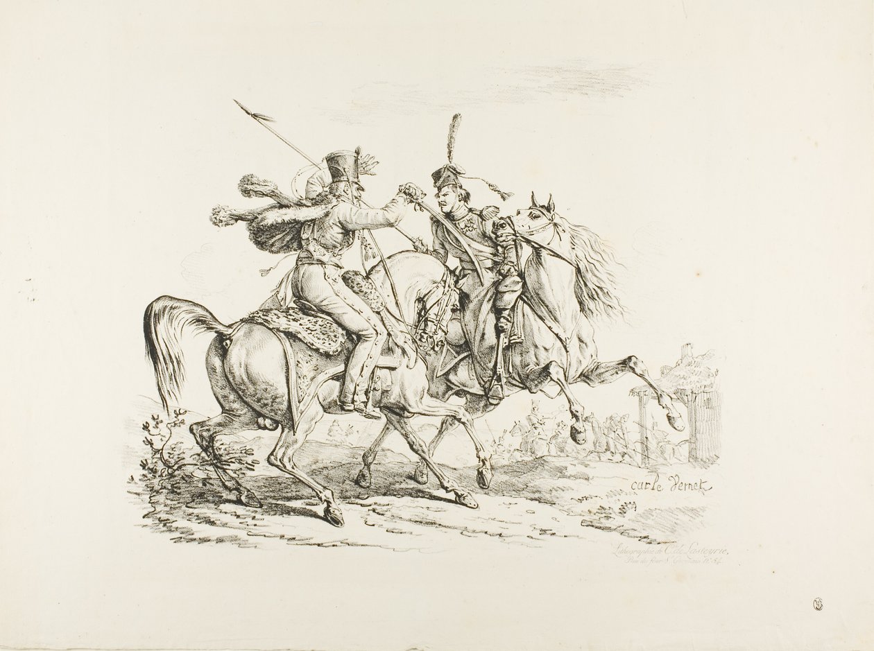Húsar Matando a un Cosaco con un Sable de Carle Vernet