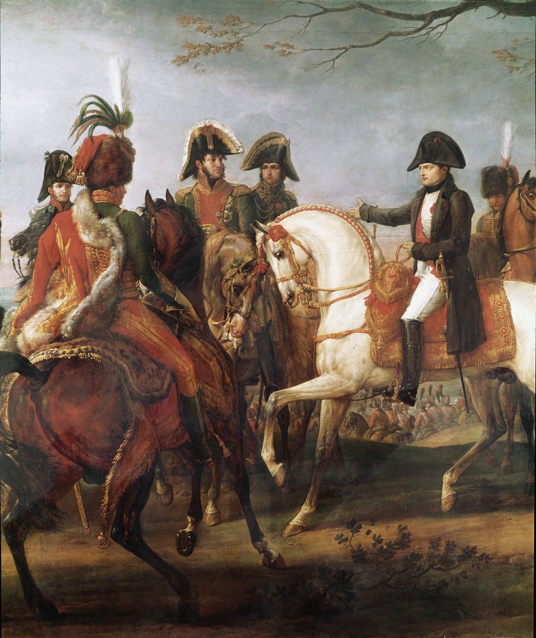 El emperador Napoleón I da la orden antes de la batalla de Austerlitz el 2 de diciembre de 1805 (detalle) de Carle Vernet