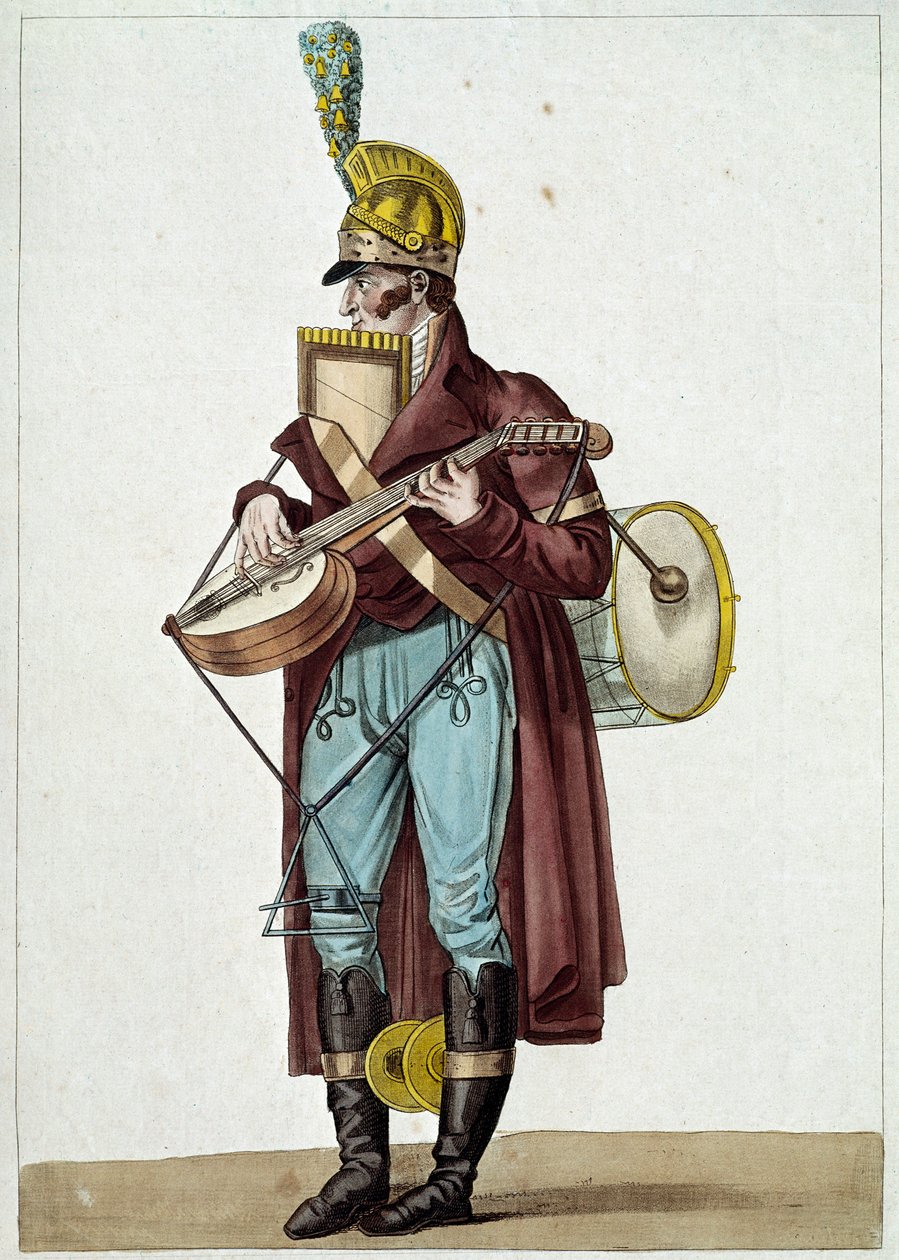 Monsieur Ut la si, orquesta de teatros burgueses (Músico callejero) de Carle Vernet
