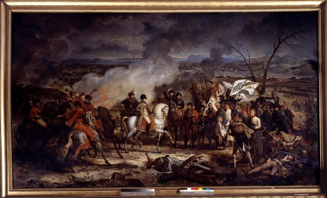 Guerra Napoleónica: el emperador Napoleón I durante la Batalla de Austerlitz el 2/12/1805 de Carle Vernet