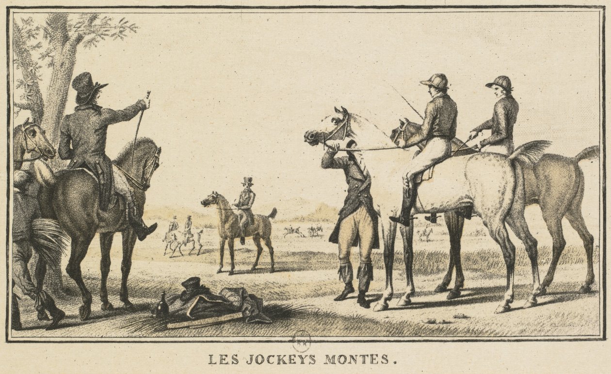 Escenas de carreras: El jinete montando el caballo de Carle Vernet