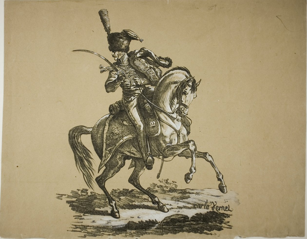 Guardia Real, Húsar Montado y Caballo, No. 6 de Carle Vernet