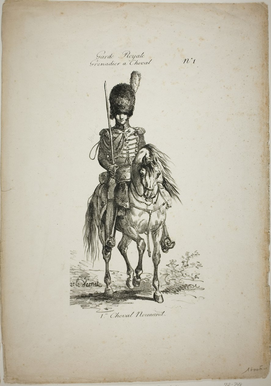 Guardia Real, Granadero Montado Normando y Caballo, No. 1 de Carle Vernet