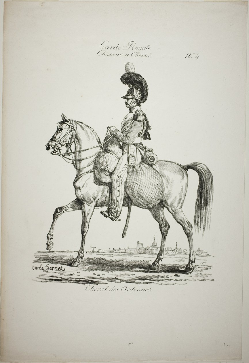 Guardia Real, Infantería Ligera Montada Normanda y Caballo, No. 4 de Carle Vernet
