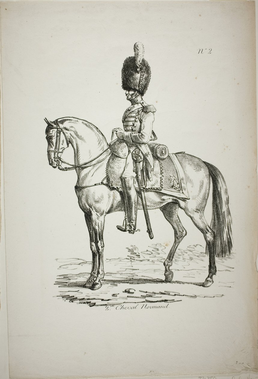 Guardia Real, Soldado Montado Normando y Caballo, No. 2 de Carle Vernet