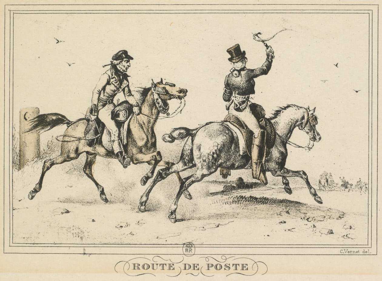 Escenas de la Vida Cotidiana, Caminos y Senderos: Ruta del Correo de Carle Vernet