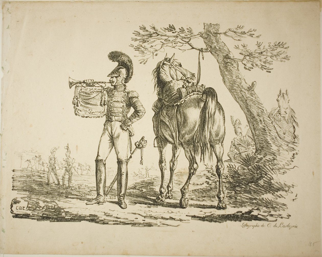 Trompetista de los fusileros de Carle Vernet