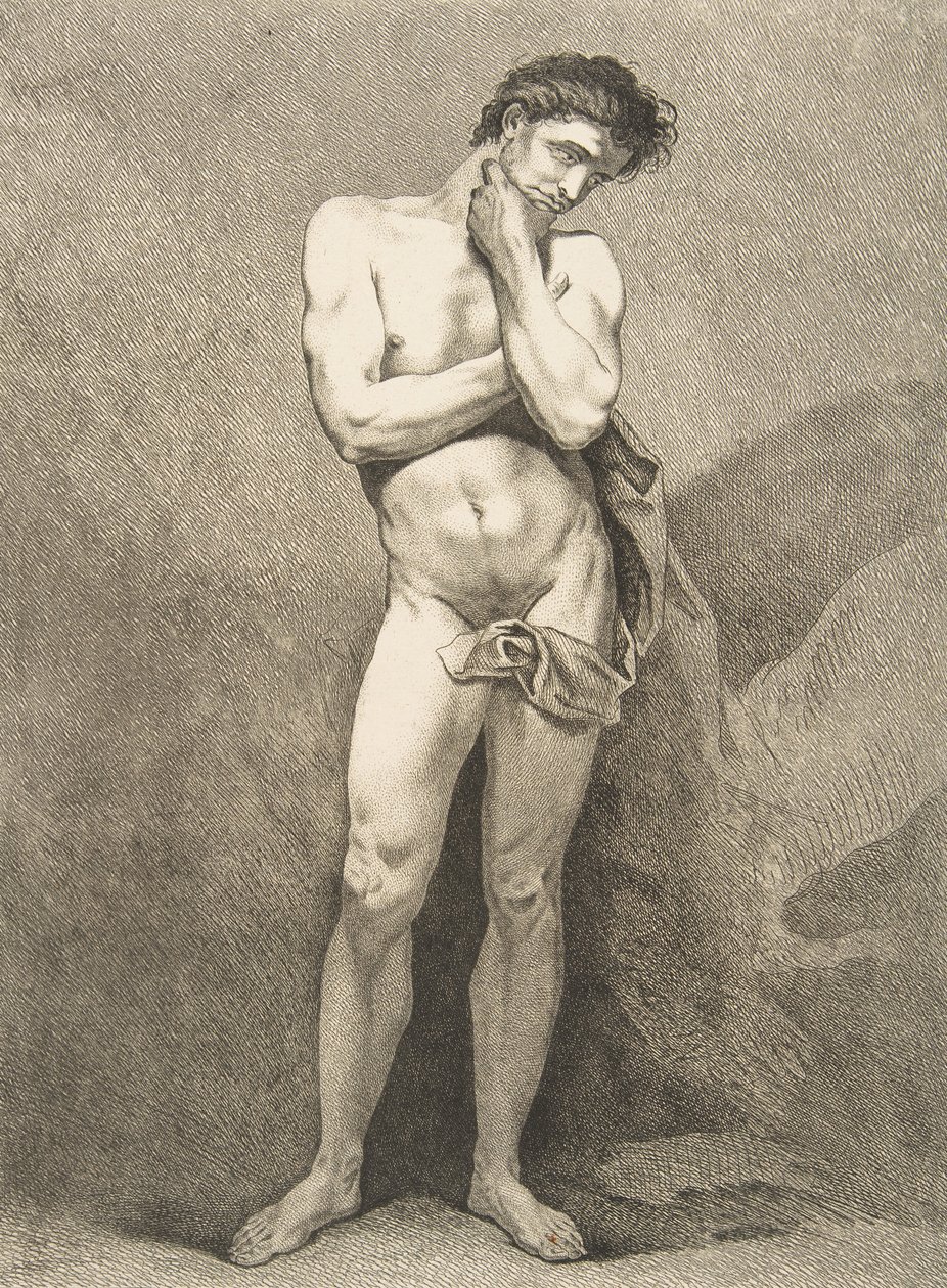 Una Académie: Hombre de pie, 1742-43 de Carle van Loo