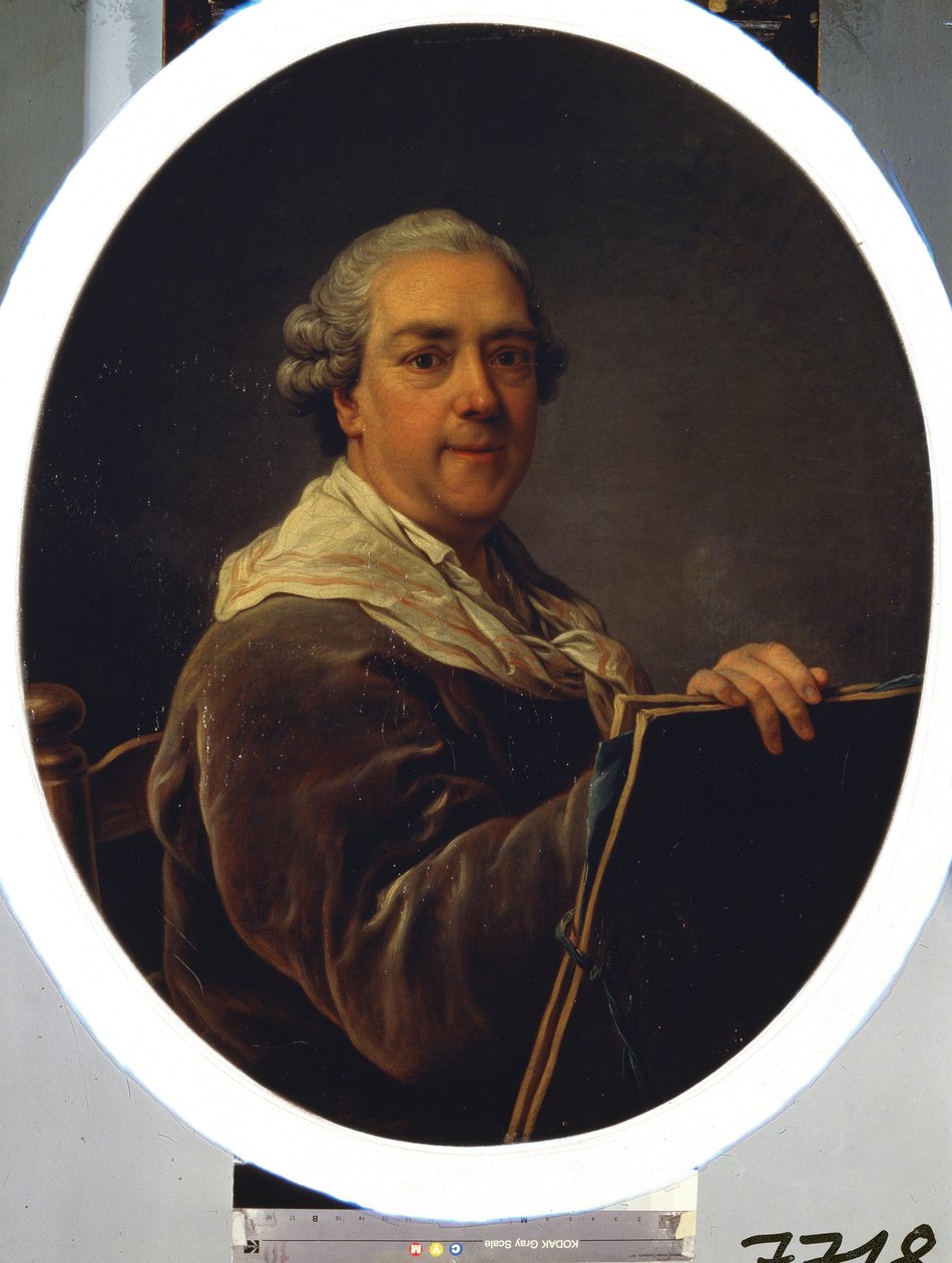 Auto retrato. Pintura de Carl Van Loo (1705-1765). Óleo sobre lienzo, 87,5 x 71,5 cm de Carle van Loo