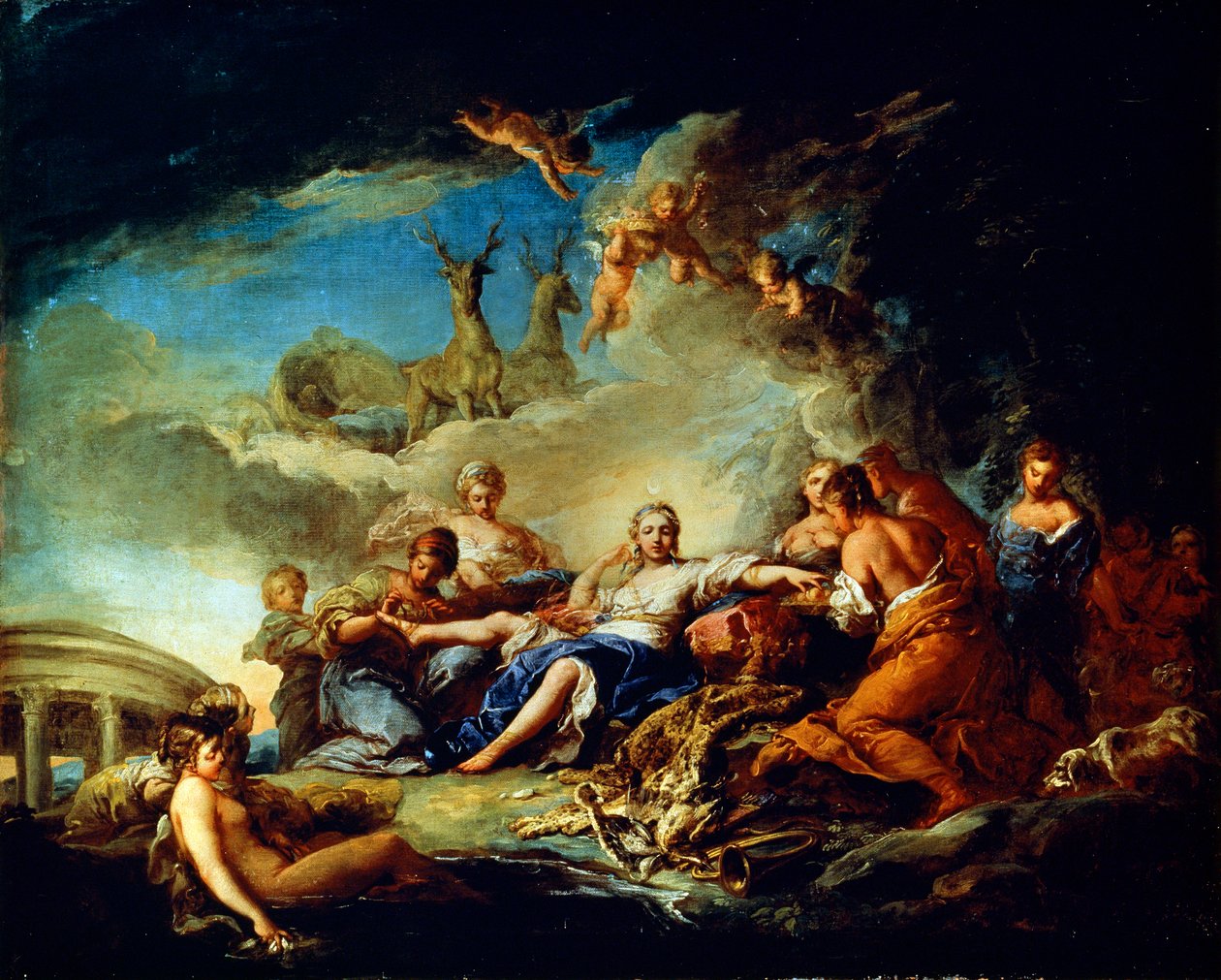 Descanso de Diana en la Caza, siglo XVII de Carle van Loo