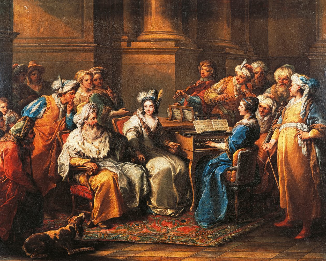 El Gran Turco dando un concierto a su amante de Carle van Loo
