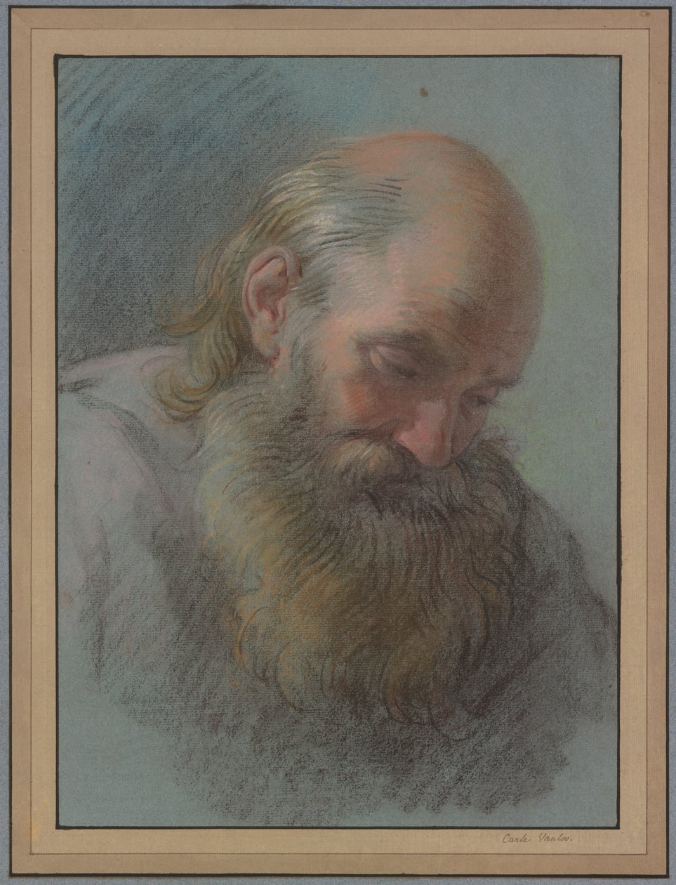 Cabeza de un anciano barbudo de Carle van Loo
