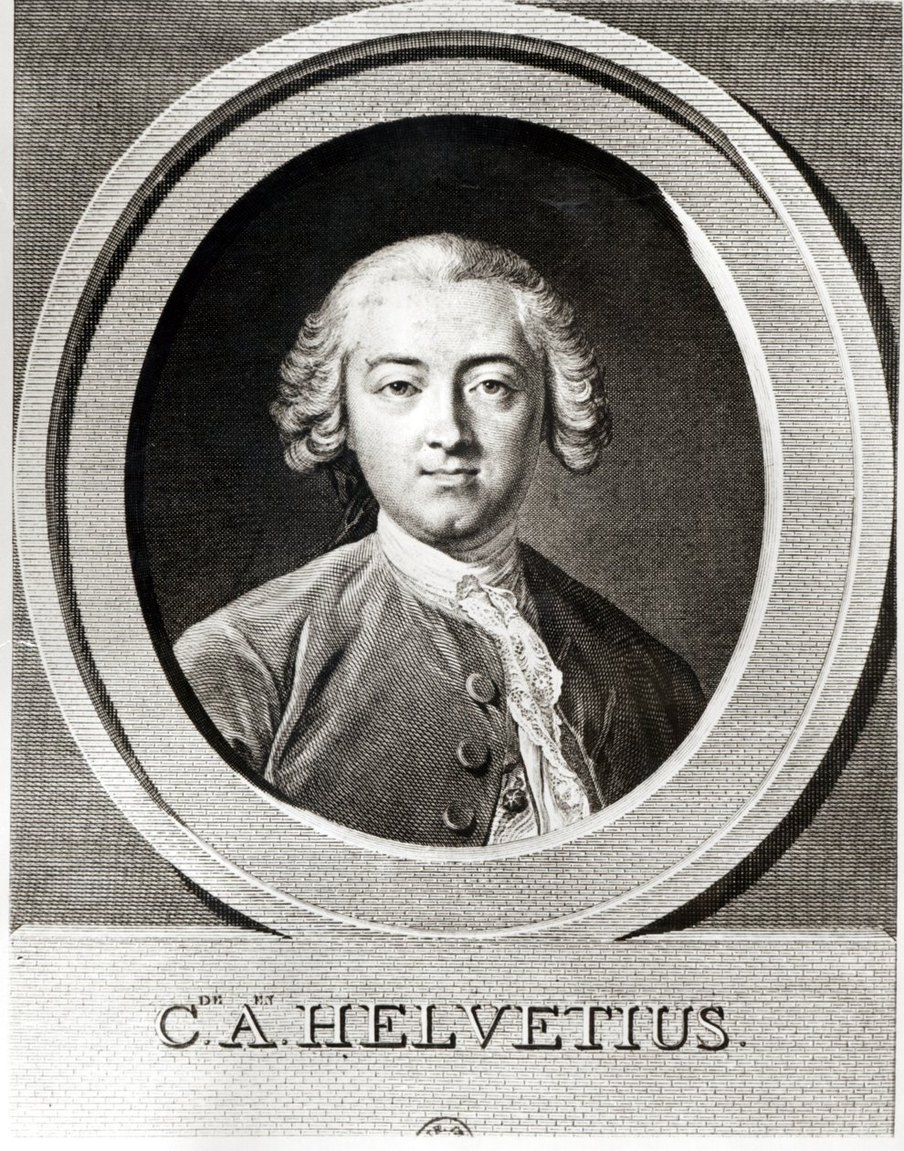 Retrato de Claude Adrien Helvetius (1715-1771) filósofo francés de Carle van Loo