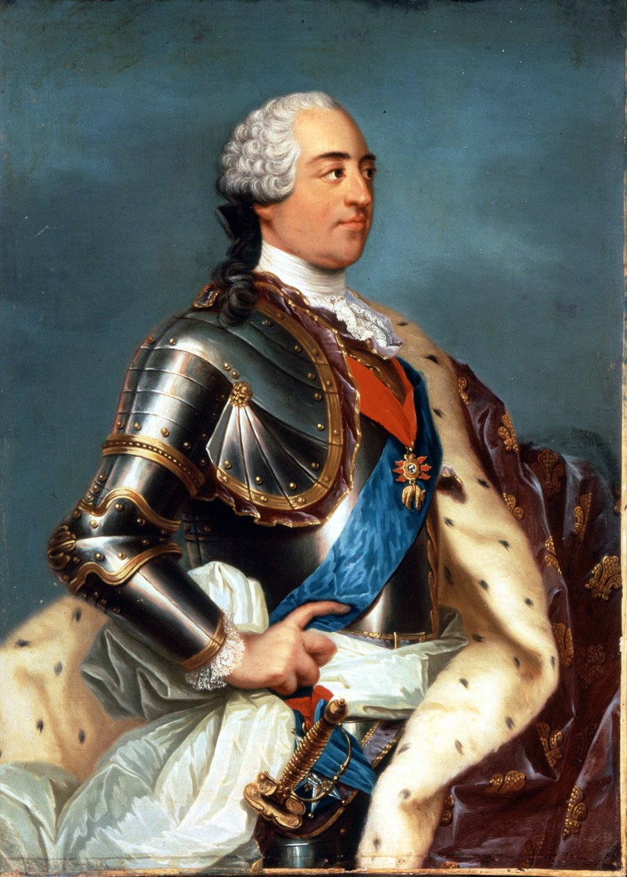 Retrato de Luis XV (1710 - 1774). Pintura de Carle Van Loo (1705 - 1765). de Carle van Loo
