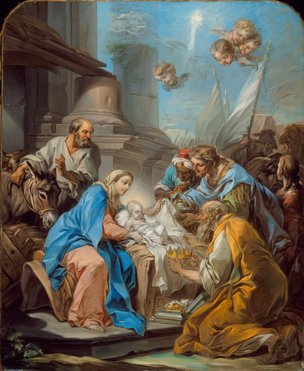 La adoración de los magos de Carle van Loo