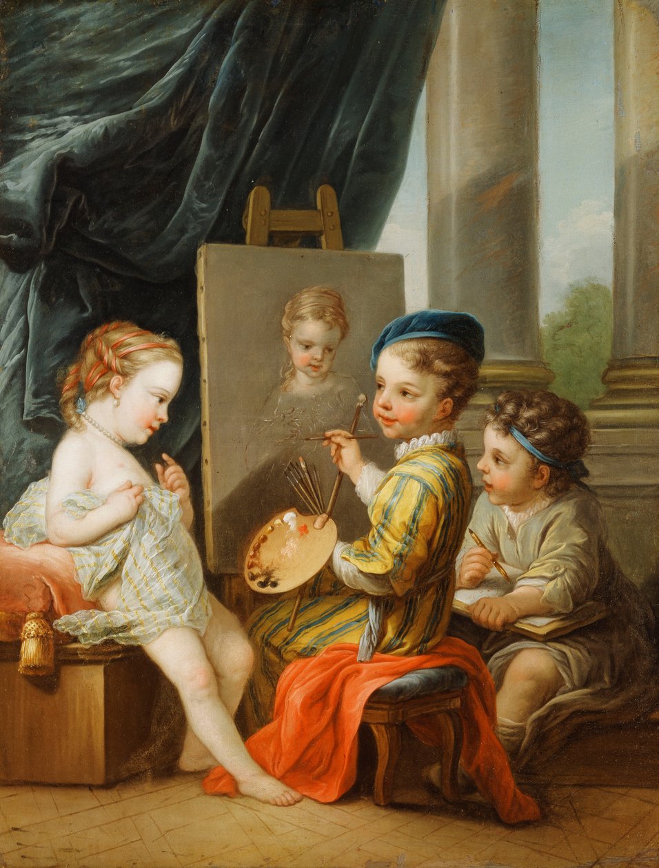 Las Cuatro Artes - Pintura de Carle van Loo