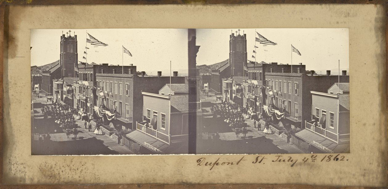 (Calle Dupont, 4 de julio de 1862) de Carleton E. Watkins
